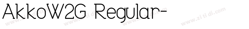AkkoW1G Regular字体转换